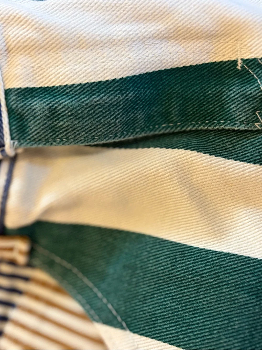 Oshkosh B’Gosh 4T Vintage Bold Stripe Colorblock Denim Shorts USA Made Dad